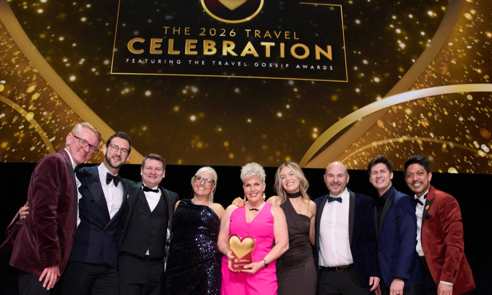 Holiday Extras winning the award for Agents’ Favourite Holiday Essentials Company at the Travel Gossip Awards 2026